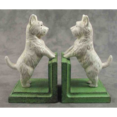 PAIR OF WEST HIGHLAND WHITE TERRIER WESTIE DOG Cast Iron HEAVY BOOKENDS   381351479128